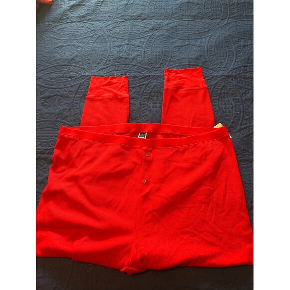 NWT Old Navy Women's Plus Size Red Thermal Pants Pull On Elastic Waist Size 4X - Picture 2 of 6